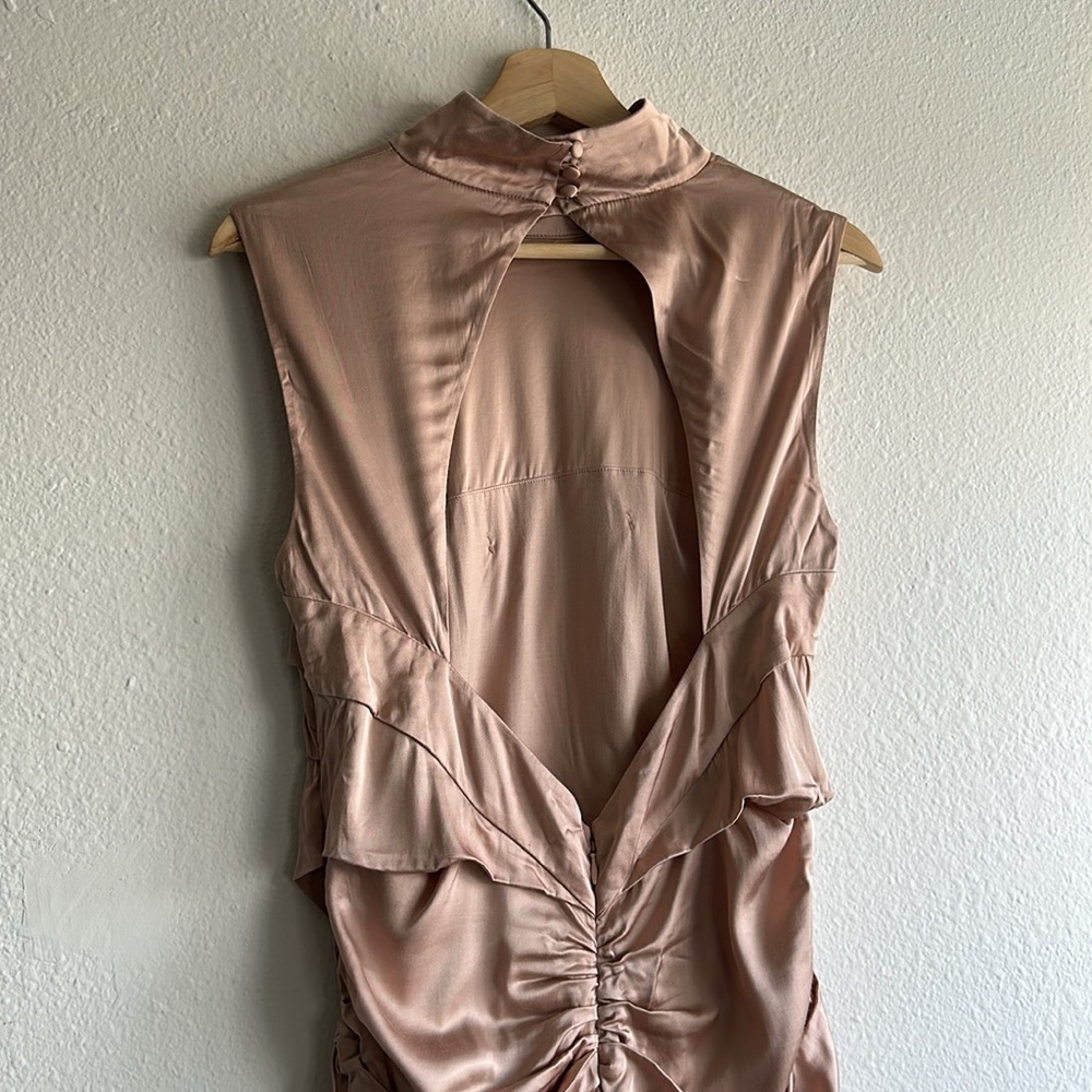 Dundas X Revolve Grace Satin Mini Dress Nude Pink Sz. L Nwt! — image 7 of 8